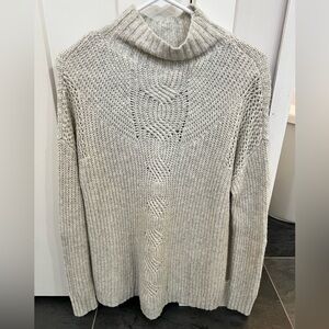 Maurices Light Grey Chunky Knit Turtleneck Sweater